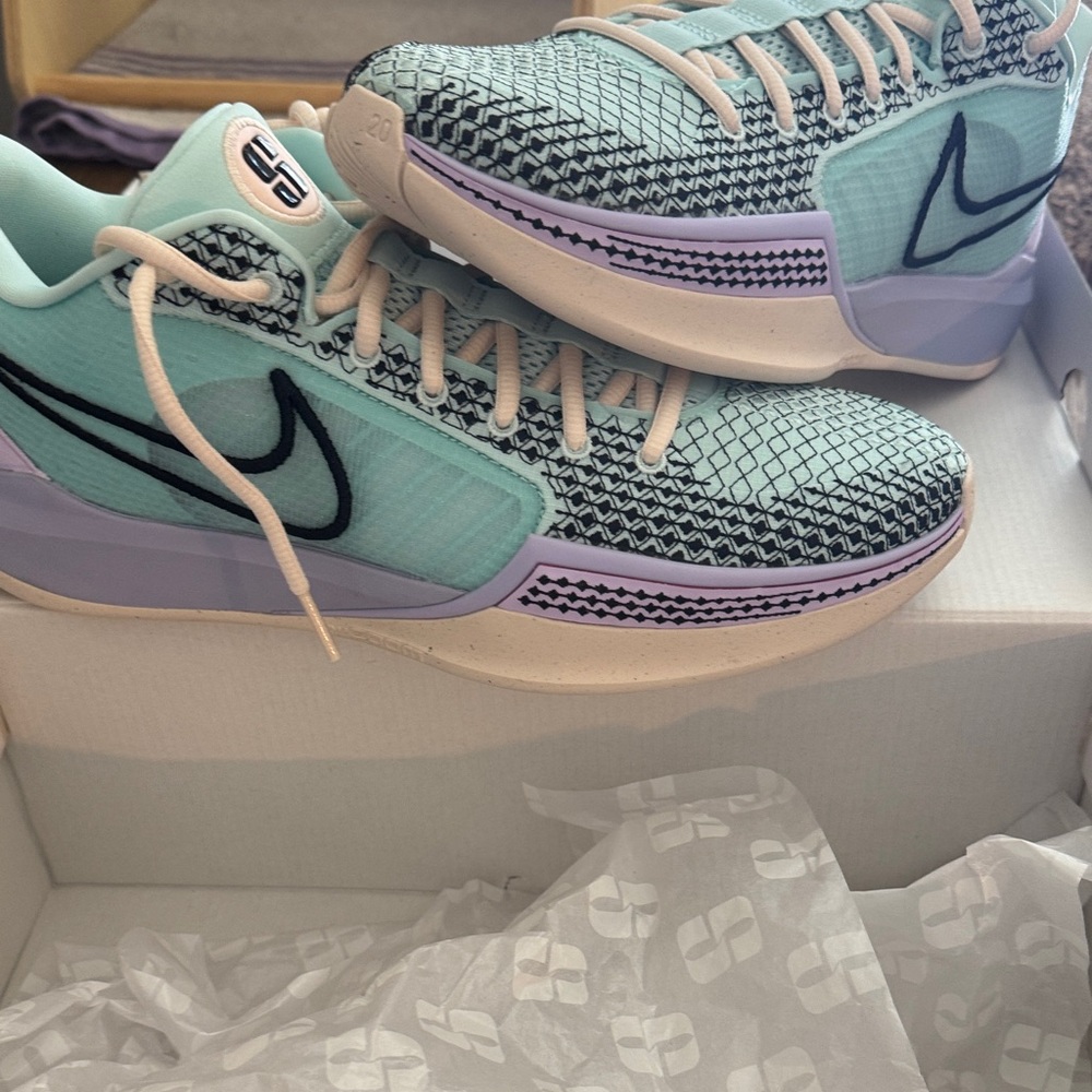 Nike Women's Teal and Lavender Sneakers Sabrina 1